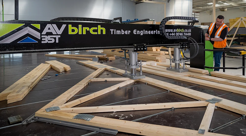 Birch Standard Roof Truss Table Press